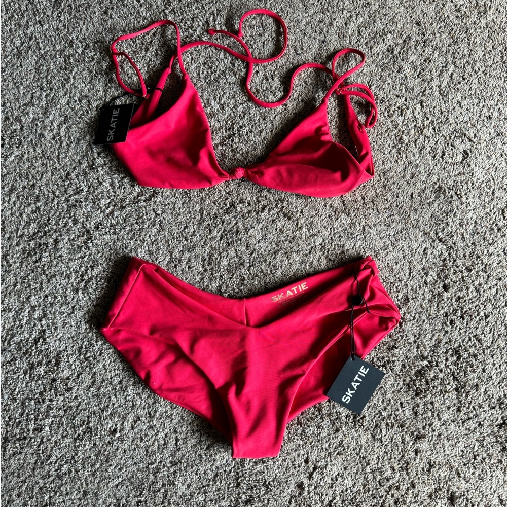 SKATIE Bikini Set - Cherry Red - NWT
